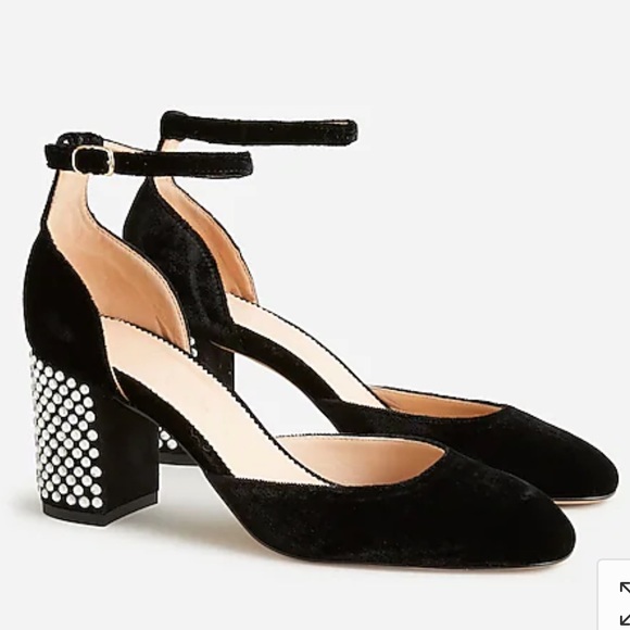 J. Crew Shoes - 🆕 J. Crew Maisie studded heels in velvet